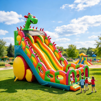 Château Gonflable Toboggan Combo Thème Éléphant Personnalisé en PVC pour Enfants, Usage Commercial, Vente en Gros