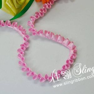Cinta de Raso Plisada de 2.5cm al por Mayor, 196 Colores, de una Sola Cara, 100% Poliéster, Cinta Decorativa con Rosas para Rosetones - Product Image 4