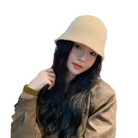 Gorro de lana cálido para mujer, gorro de punto de cubo de invierno sólido con bordado 3D, estampado Digital para viajes de negocios en la playa