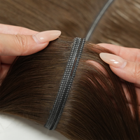Extensions de cheveux Lanxun Hair Butterfly Weft, cheveux humains Remy noirs, double trame perforée, 100g 150g 20 22 24 pouces