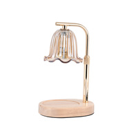 Lampe chauffe-cire électrique de luxe en verre, dimmable, avec minuterie, réglable, pour la fonte de cire et l'aromathérapie parfumée
