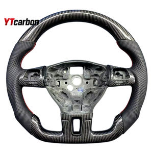 YTcarbon para <span class=keywords><strong>California</strong></span> <span class=keywords><strong>Beach</strong></span> <span class=keywords><strong>Camper</strong></span> Bus Modificar piezas de automóviles Accesorios interiores de automóviles Volante de fibra de carbono real personalizado - Product Image 2
