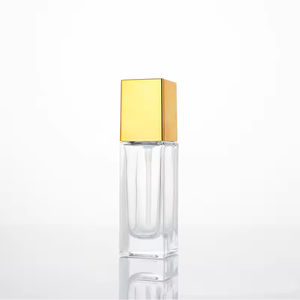 Botella de Vidrio Cuadrada de 30 ml para Cosméticos, Portátil, Vacía, para Loción o Base de Maquillaje, con Tapa de Madera, Venta al Por Mayor - Product Image 6