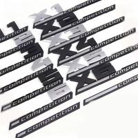 Autocollants de lettres 3D ABS pour personnalisation automobile, série M Competition, badges de modification noirs M1-M8 E39/E90/E60/F10/F30
