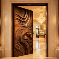 Paneles de Pared 3D de Madera Oscura Premium, Efecto de Luz y Sombra Esculpida, Revestimiento de Pared Interior de Alta Gama para Mansiones