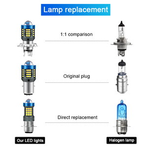 Ampoule de phare de moto Kaidengzhe populaire, blanche et jaune, 12 à <span class=keywords><strong>80</strong></span> volts, faisceau haut et bas, H4 BA20D, pour motos - Product Image 3
