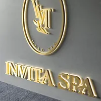 Enseigne lumineuse 3D miniature DakeSign en métal avec bandes LED pour éclairage directionnel, publicité, décoration, panneau d'affichage