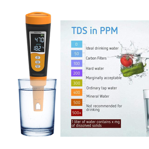 Alat pengukur uji air TDS/EC/TEMP, pena penguji TDS, pengukur konduktivitas <span class=keywords><strong>PPM</strong></span> untuk air minum akuarium 2024