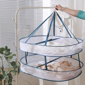 Clothes Drying Basket Rectangle Foldable <b>Mesh</b> <b>Net</b> Hook Type For Sweater Knitwear Drying Organizer YH2021 4 - Product Image 4
