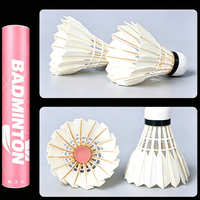Raquette de badminton hybride professionnelle, écologique, durable, légère, hautement élastique, en plumes de canard de classe supérieure, niveau tournoi, sandwich 2 couches