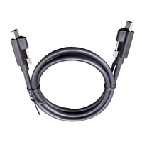 USB Industrial tipe-c Male ke Male 3.2 Gen2 10Gbps 20Gbps USB-C kabel Data dengan Scerws pengunci tunggal 1m 2m 3m 5m Logo kustom