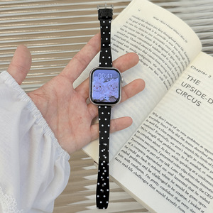 Cinturino per <span class=keywords><strong>Apple</strong></span> <span class=keywords><strong>Watch</strong></span> S11/10/9/8/7/<span class=keywords><strong>SE</strong></span> in Pelle Punteggiata Stile Coreano, Versatile e alla Moda, Unisex - Product Image 2