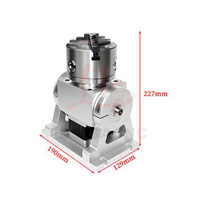 Cabezal de indexación de eje A giratorio CNC con ángulo ajustable de 100mm y 3 mordazas para fresadora CNC de marcado láser - Product Image 5