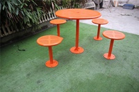Ensemble de chaises de jardin en couleur verte, ensemble de table et chaise d'extérieur en métal avec trou parapluie