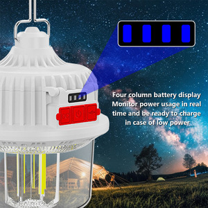 Solar <b>Camping</b> <b>Lantern</b> <b>Led</b> Light Rechargeable Outdoor <b>Camping</b> Lamp With Solar Panel For Night Market And Emergency Use - Product Image 5