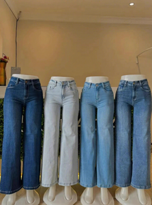 Jeans <span class=keywords><strong>Skinny</strong></span> a Vita Alta da <span class=keywords><strong>Donna</strong></span>, Traspiranti, con Motivi Floreali o Tinta Unita, <span class=keywords><strong>Pantaloni</strong></span> in Denim Casual per l'Estate e l'Uso Quotidiano - Product Image 4