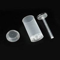 Conteneur à glaces et snacks en PP de 100 ml, grand format, à pression, transparent, pour fruits, gâteaux arc-en-ciel, distributeur cylindrique avec couvercle