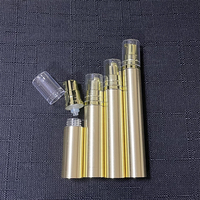 Flacon pulvérisateur sans air en acrylique mini atomiseur de 5 ml, 10 ml, 12 ml, 15 ml, tête dorée et blanche, pour sérum de soin de la peau, cosmétique