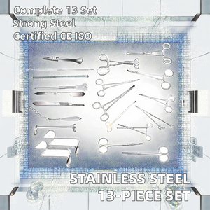 Coffret d'instruments chirurgicaux en acier inoxydable de haute qualité, 13 pièces, pour usage ORL manuel, certifié CE par Blush Surgical - Product Image 2