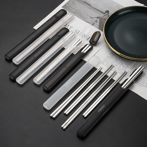 Portable Stainless Steel <b>Chopsticks</b> With Case Travel Outdoor Utensil <b>Set</b> For Adults Students Office Use - Product Image 4