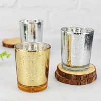Bocal en verre électroplaqué or 70g personnalisable bougie parfumée de Noël cire de soja faite à la main avec parfum de chocolat pour Diwali