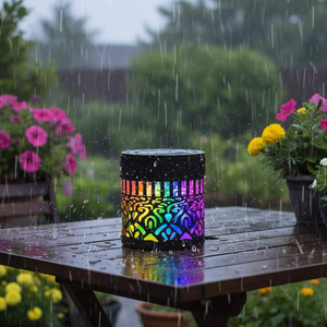 Lámpara de Proyección <span class=keywords><strong>Solar</strong></span> Mandala de 7 Colores Cambiantes, IP65 Impermeable, Decoración Automática para Cercas Metálicas, Terrazas, Postes, Patios y Jardines - Product Image 3