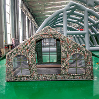 Tente de camping en PVC camouflage de qualité militaire, résistante à l'eau et au vent, avec tailles personnalisées et colonne d'air