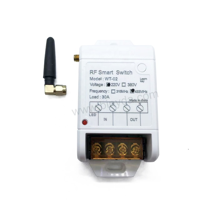 WT-02 433MHZ 220VAC 30A Relay Wireless Remote Control Switch Receiver Transmitter Kit