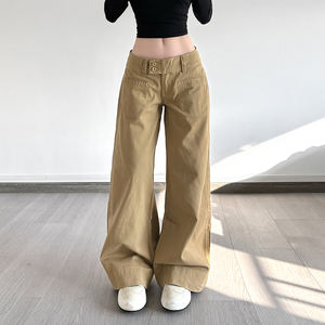 Jeans de Pierna Recta Color Caqui para Mujer, Pantalones Casuales de Mezclilla, Estilo Y2K, Pantalones Largos de Moda para Dama - Product Image 6