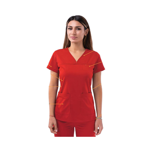 Doctors <strong>Medical</strong> Scrubs Mandarin Collar Shirttail <strong>Hem</strong> 4-Way Stretch Woven Fabric Comfortable Soft Unisex Hospital Use Uniform - Product Image 3