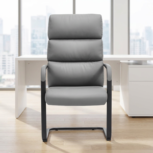 Chaise de <span class=keywords><strong>bureau</strong></span> ergonomique en cuir, dossier haut en maille respirante, design de luxe léger, pour salle de conférence, réception, dortoir - Product Image 2