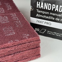 Tampon abrasif rouge 3M 7447 PRO, tampon à main en nylon, Scotch Brite pour le polissage et le meulage