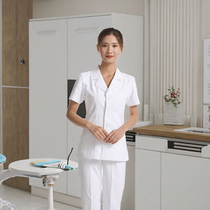 Servicio OEM: Bata de Laboratorio Blanca de Manga Corta, Pantalones, Uniforme para Dentistas, Hospitales, Doctores, para Uso en Laboratorio y Oficina - Product Image 3