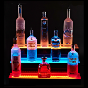 Exhibidor de Vino LED Acrílico Contemporáneo 2026, Acabado Brillante, Pre-Ensamblado, Diseño Moderno, Almacenamiento Iluminado Elegante - Product Image 1