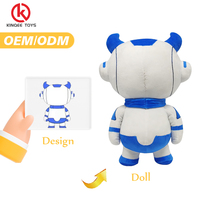 Kinqee prix d'usine personnalisé peluche doux Robot Figure enfants en peluche personnalisé Animal dessin animé jouets en peluche