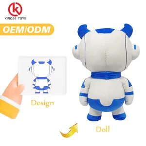 Kinqee Factory Price Custom Stuffed Plush Soft Robot Figure Children's Plush Doll Custom Animal Cartoon Plush Toys For Kids Gift