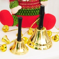 Clochettes dorées de Noël, clochettes en métal pour la décoration de la maison, accessoires pour restaurants, clochettes d'appel