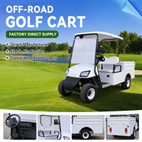 Chariot de golf électrique personnalisé avec benne de chargement, 2 places, chariot utilitaire, benne basculante hydraulique automatique, chariot de golf avec boîte de chargement