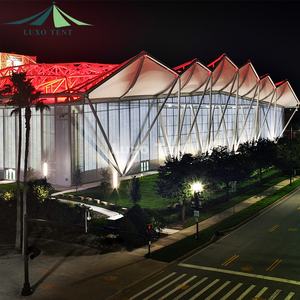 पेशेवर कारखाने आधुनिक डिजाइन टेन्सीड झिल्ली संरचना व्यायामशाला निर्माण स्थिर इस्पात संरचना वास्तुकला - Product Image 3