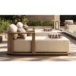 Muebles de Patio para Exteriores, Tumbona de Madera de Teca Sólida de Calidad Superior para el Borde de la Piscina - Product Image 4