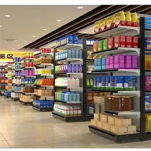 Tienda de conveniencia personalizada, estante de artículos, estantería de comestibles, estantes de tienda de comestibles, estante de supermercado