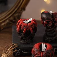Lilin Tengkorak Halloween Beraroma, Lilin Pilar Buatan Tangan, Hiasan Kepala Tengkorak, Dekorasi Meja, Horor Seram, Pesta Rumah, Hadiah Gotik