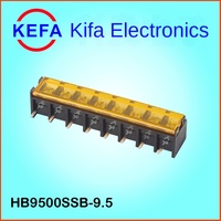 Bloc de bornes de barrière KEFA HB9500-9.5mm, 22-12AWG, cuivre, 30A, 2-24 pôles, 300V, électricien, électrique, fabriqué en Chine