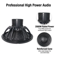 Haut-parleurs de basses LS HD21NC152 à cône en fibre de carbone néodyme haute performance, 2000W, subwoofer 21 pouces, design métallique écologique et durable