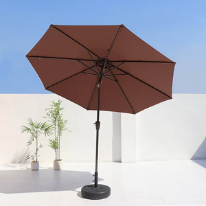 आउटडोर स्विच पैटियो सनशेड छाता टिटेबल स्टीयरिंग डिजाइन समुद्र तट दूध चाय की दुकान के लिए - Product Image 3