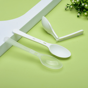 Có Thể Gập Lại Dùng Một Lần Nhựa Nĩa Và <span class=keywords><strong>Spoon</strong></span> Set Sinh Thái Thân Thiện Du Lịch Dao Kéo Cho Mì Món Tráng Miệng - Product Image 4