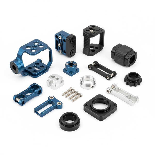 High-Precision CNC Machined Aluminum Drone Parts for 4K Gimbal Camera Mounting Kit Professional UAV Accessories