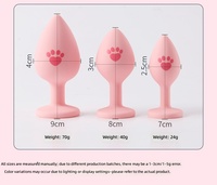 Jouets sexuels SM : Plug anal en forme de patte de chat avec silicone et laine artificielle, outil d'expansion anale pour l'entraînement