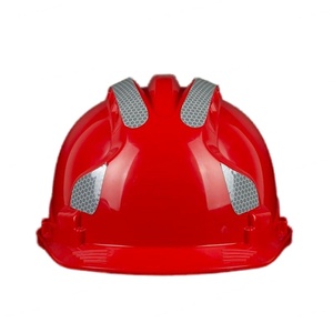 Casque de sécurité jaune de type V avec bandes réfléchissantes, sans fentes, suspension à 6 points, casque de sécurité pour la construction - Product Image 5