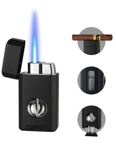 Accendino per Sigari Personalizzabile con Tagliasigari |   Accendino a Fiamma Singola, Ricaricabile a Butano, Personalizzabile con Logo - Product Image 1